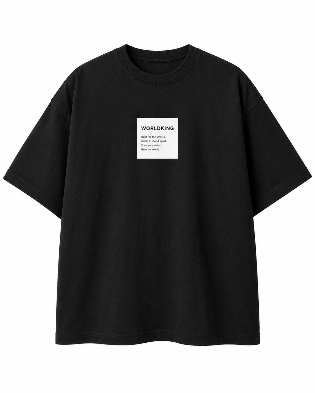 POLO OVERSIVE WORLDKING NEGRO BASICO